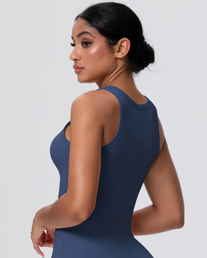 Rowan Crop Top - Navy