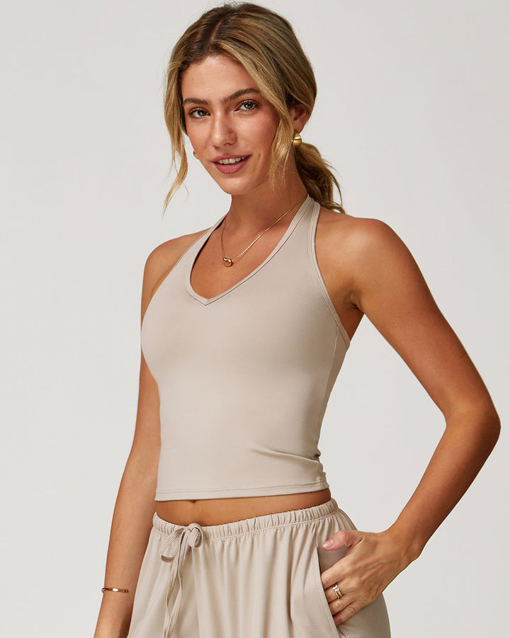 Rowena Crop Top - Beige