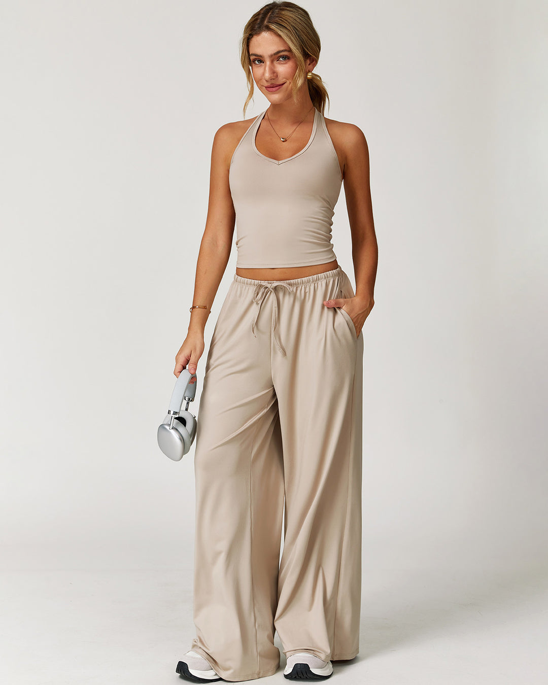 Rowena Crop Top - Beige
