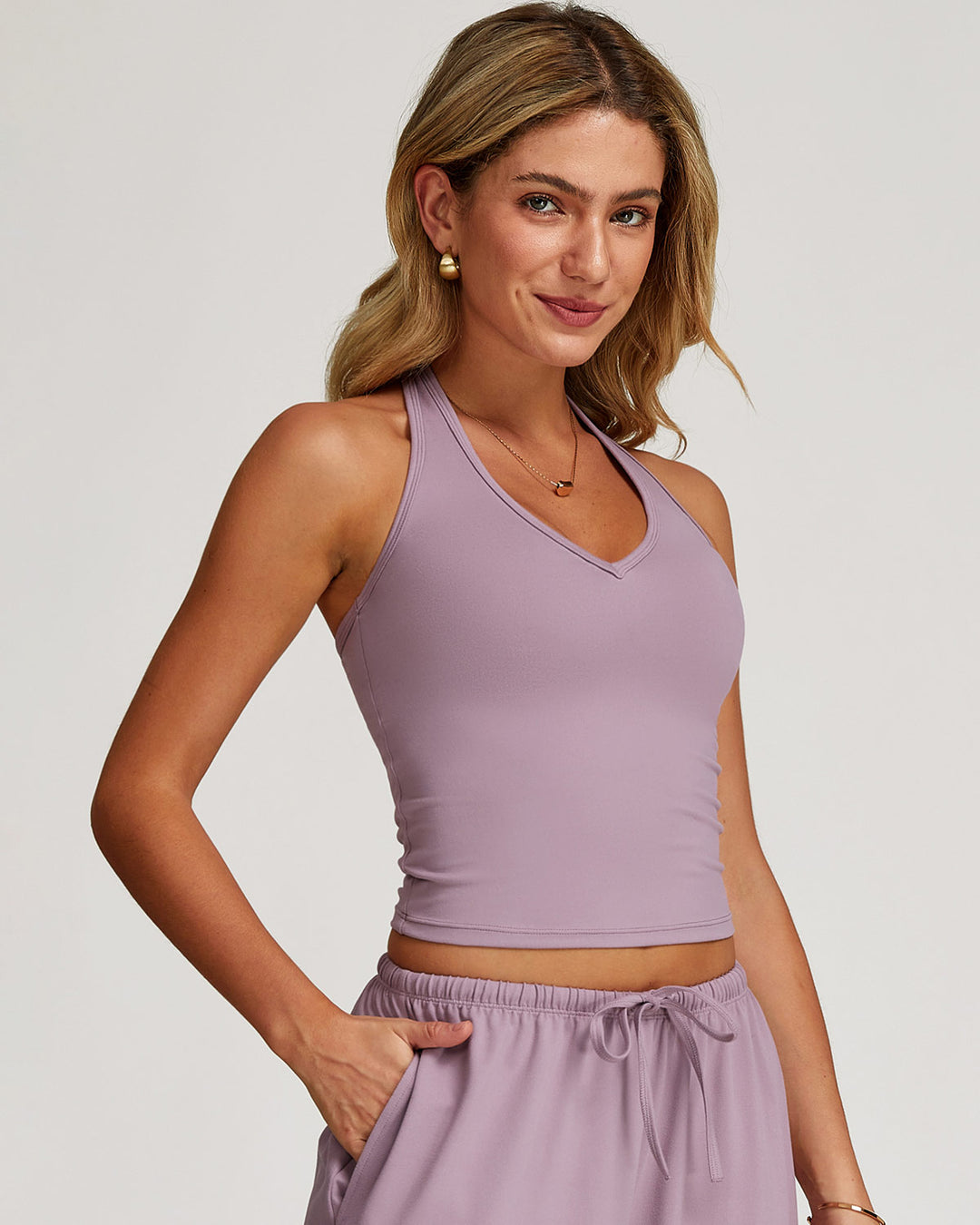 Rowena Crop Top - Purple