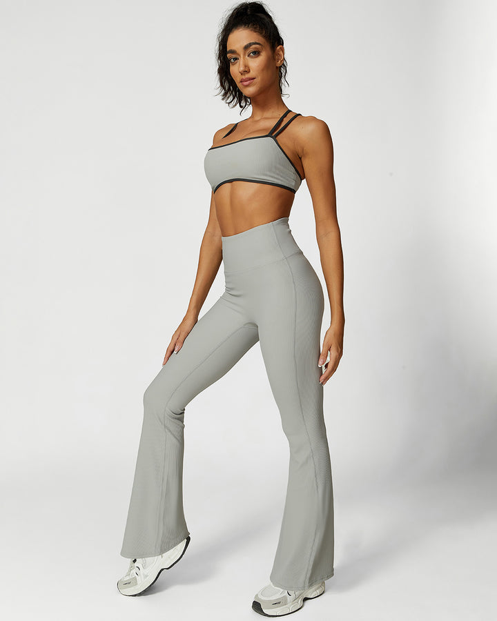 Sabrina Flare Leggings - Grey