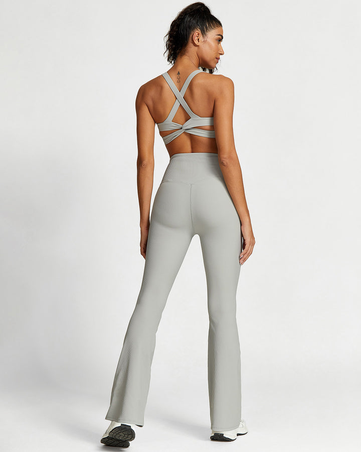 Sabrina Flare Leggings - Grey