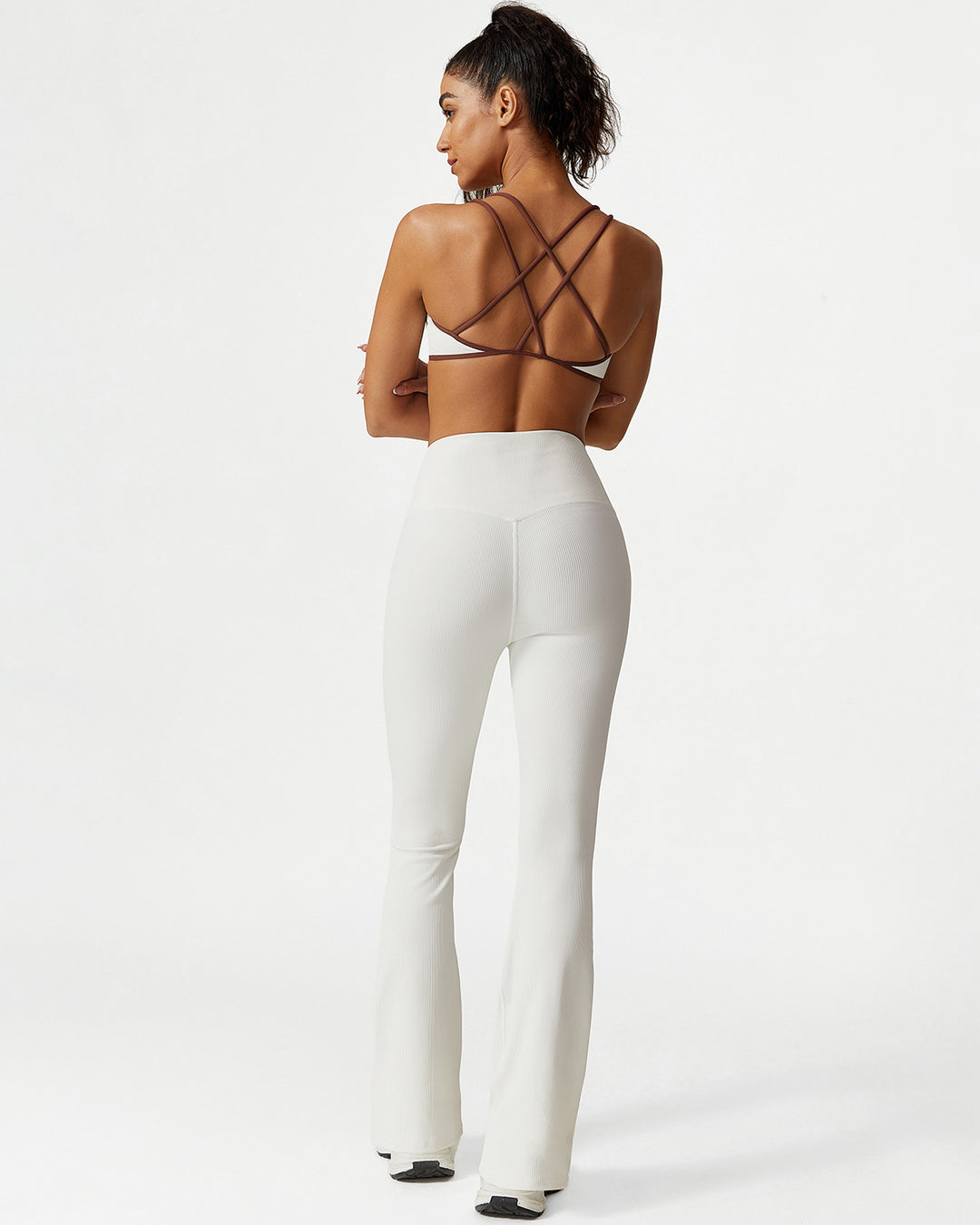 Sabrina Flare Leggings - White