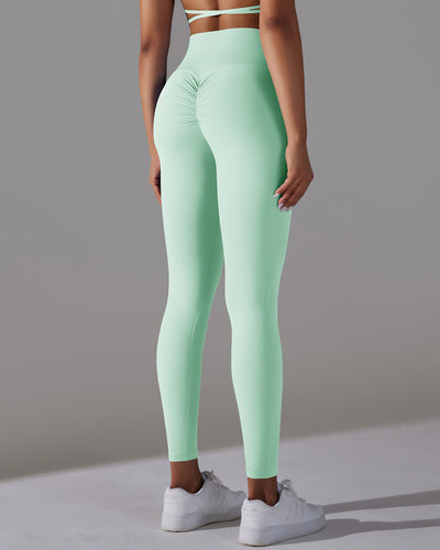 Selene Seamless Pocket Scrunch Leggings - Green