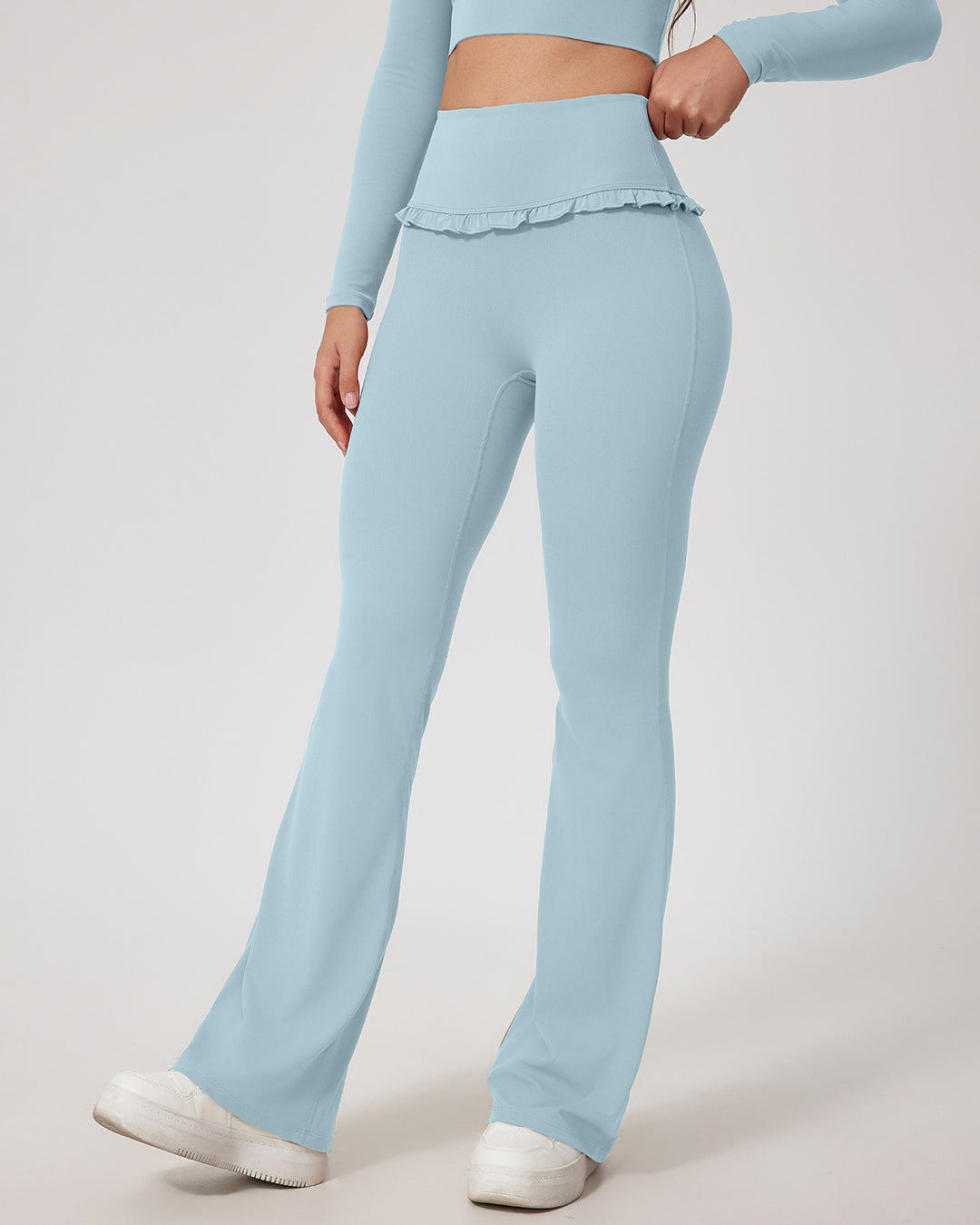Seraphina Flare Leggings - Sky Blue