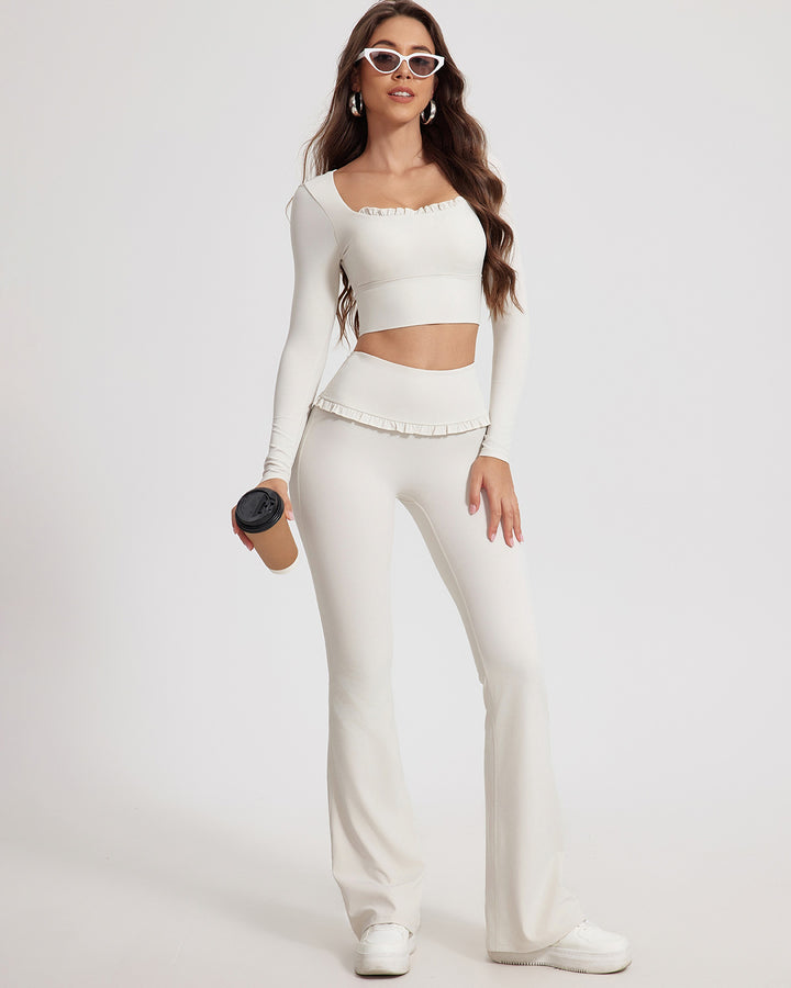 Seraphina Flare Leggings - White