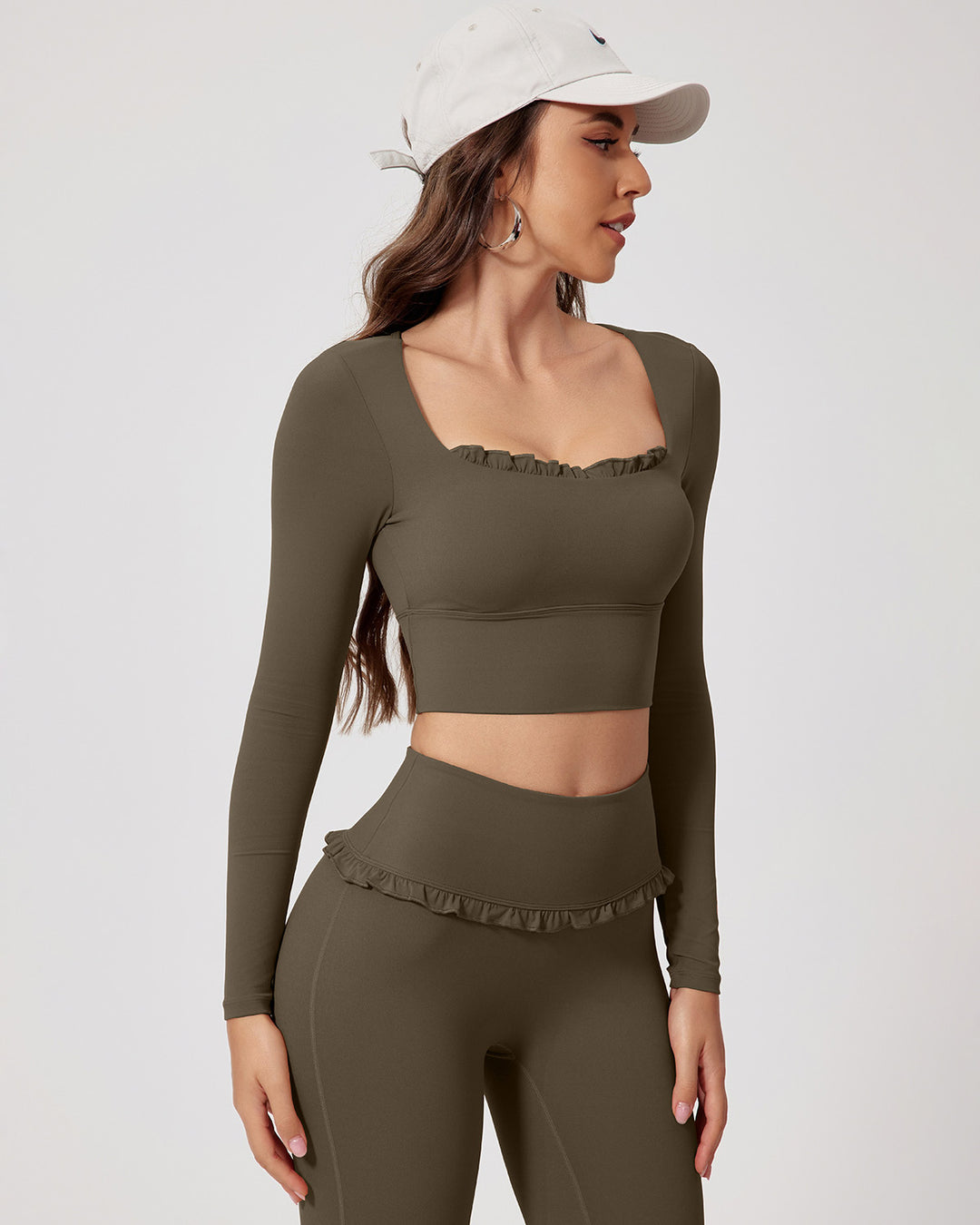 Seraphina Long Sleeve - Olive Brown