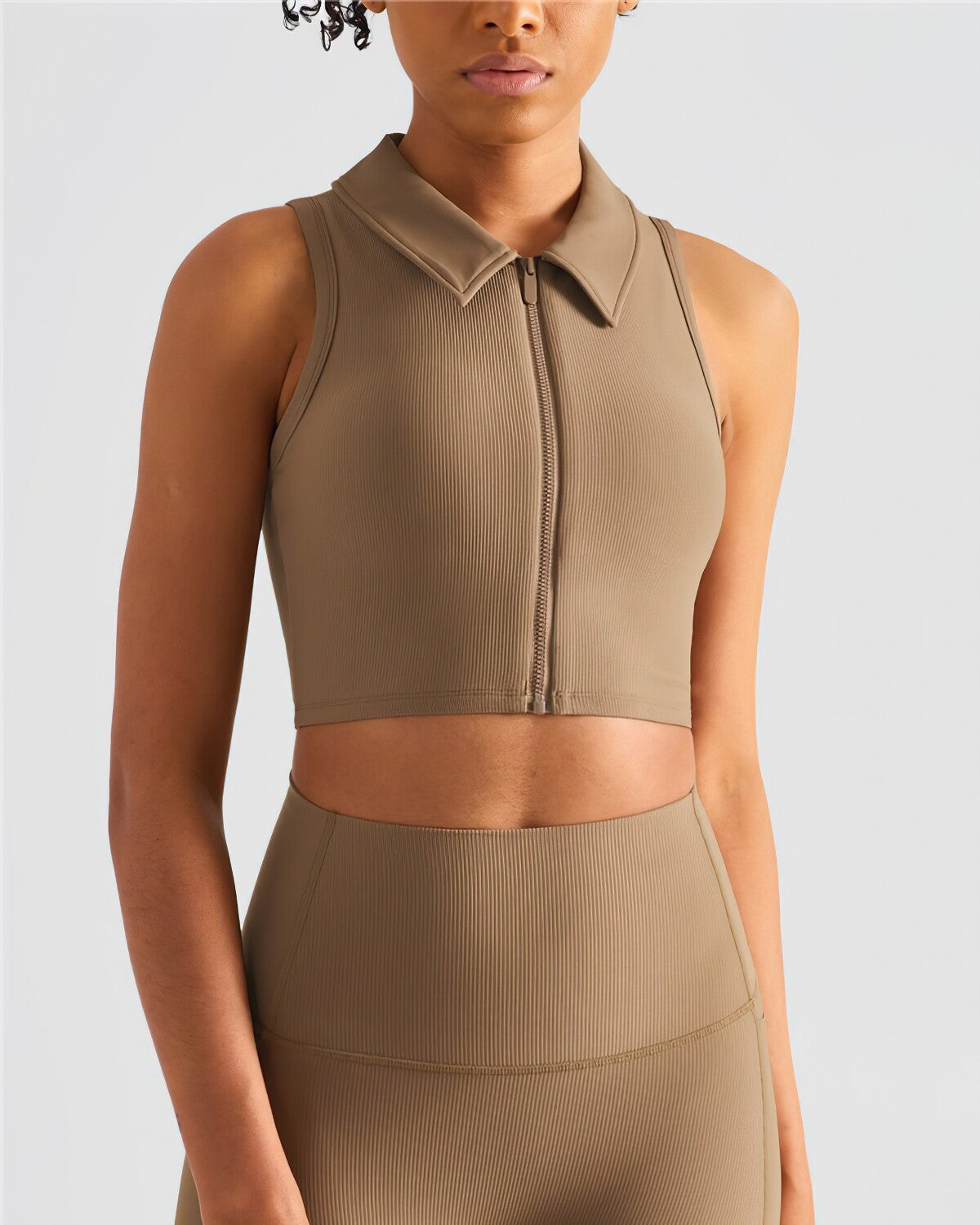 Skyla Crop Top - Khaki