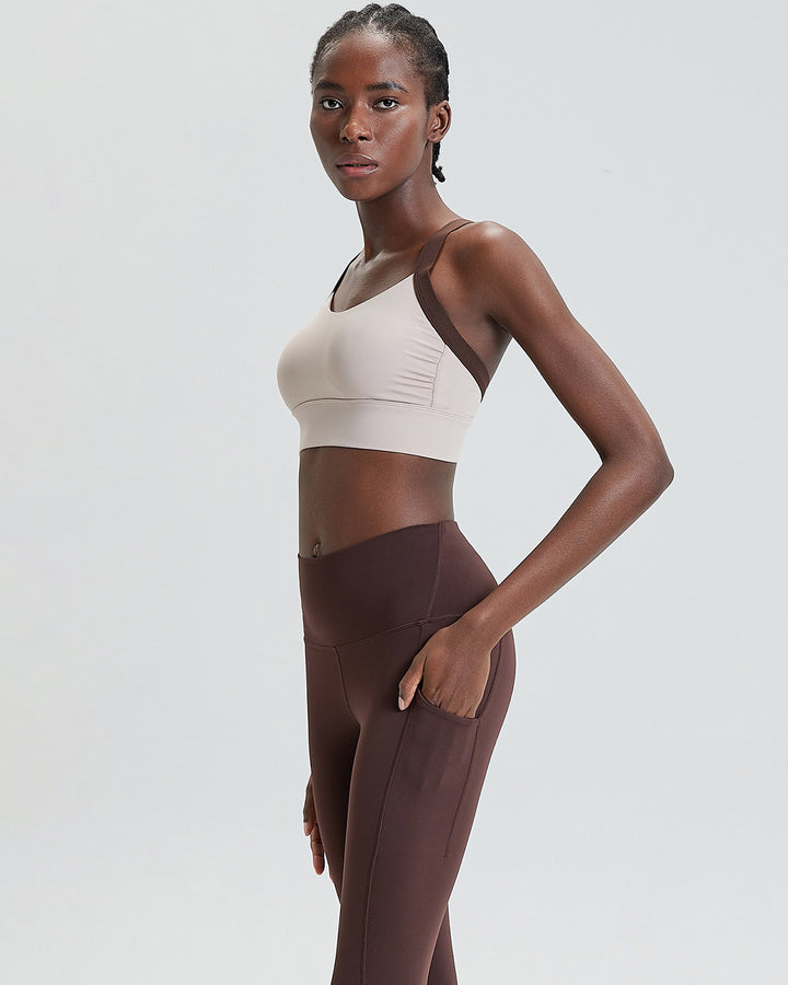 Tamsin Sports Bra - Brown