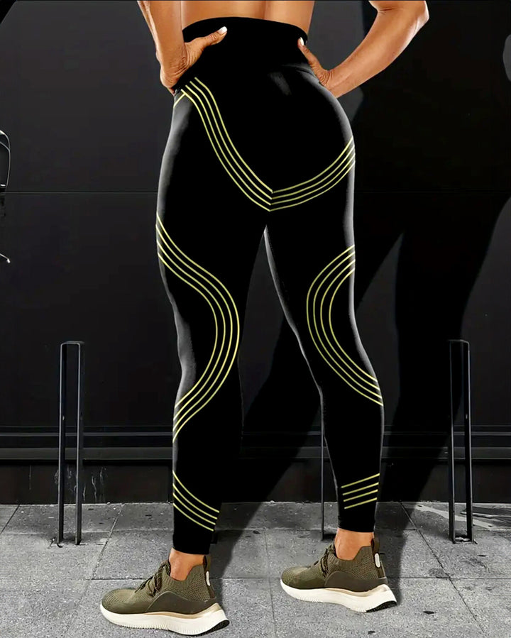 Track Stripe Leggings - Yellow