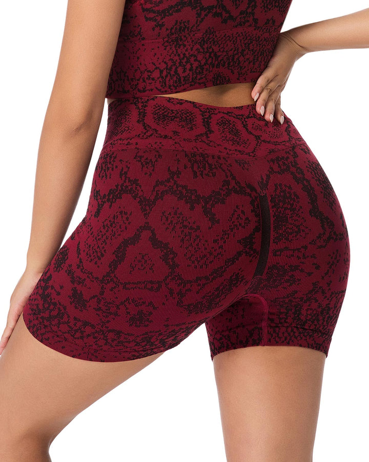 Vaila Seamless Shorts - Crimson