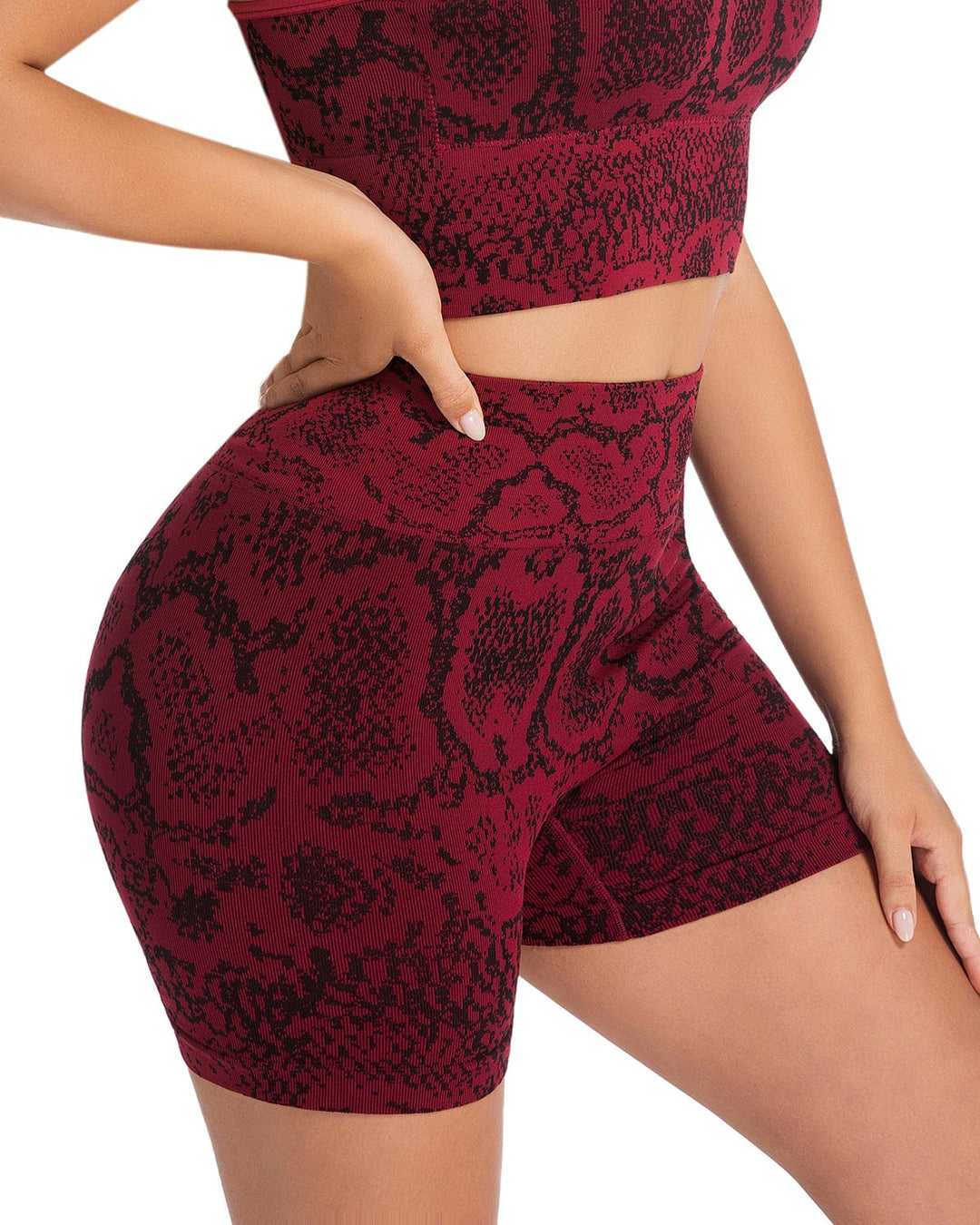 Vaila Seamless Shorts - Crimson