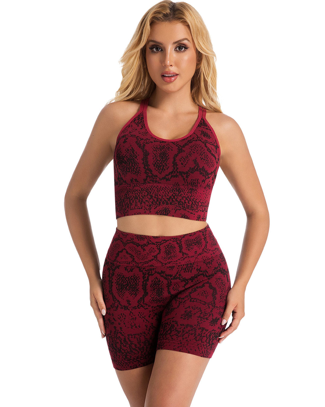 Vaila Seamless Shorts - Crimson