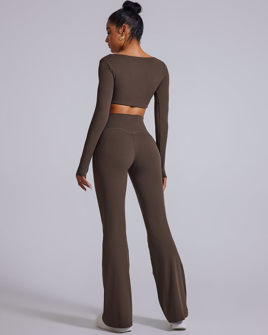 Vespera Flare Leggings - Brown