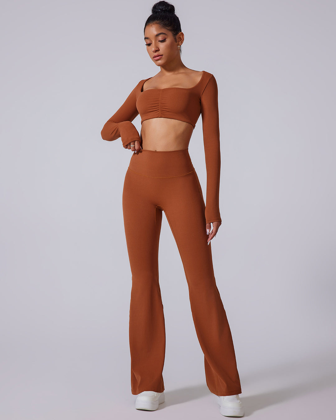 Vespera Flare Leggings - Chestnut