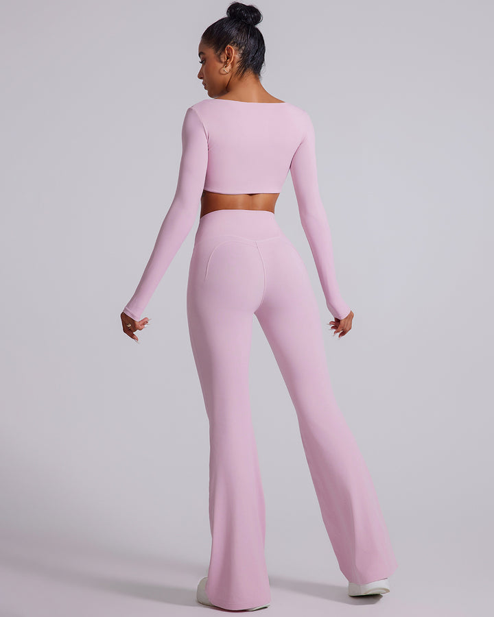 Vespera Flare Leggings - Pink