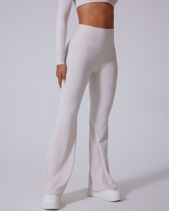 Vespera Flare Leggings - White