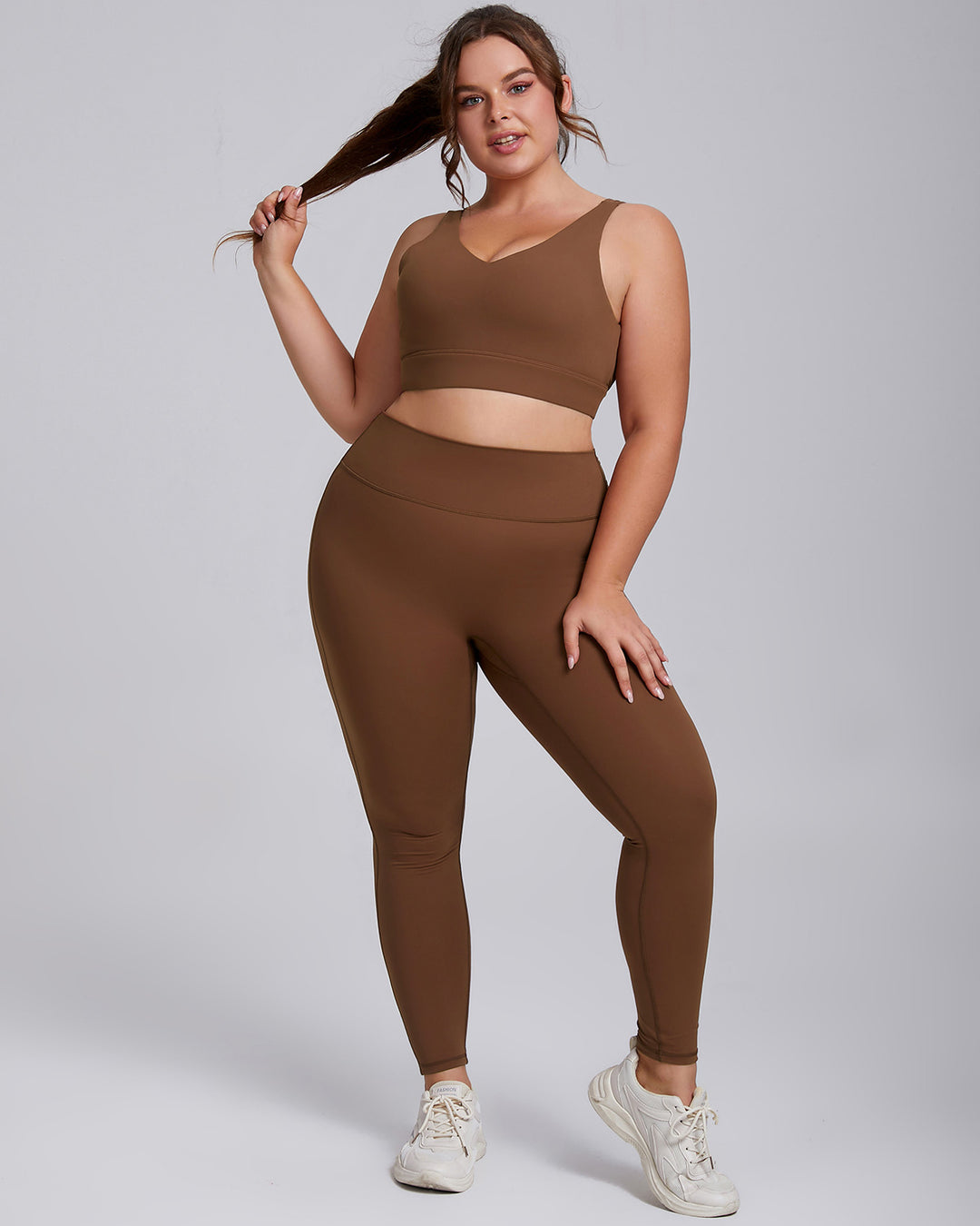 Viviana Plus Leggings - Brown