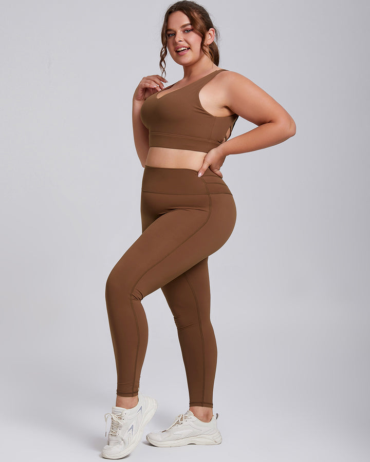Viviana Plus Leggings - Brown