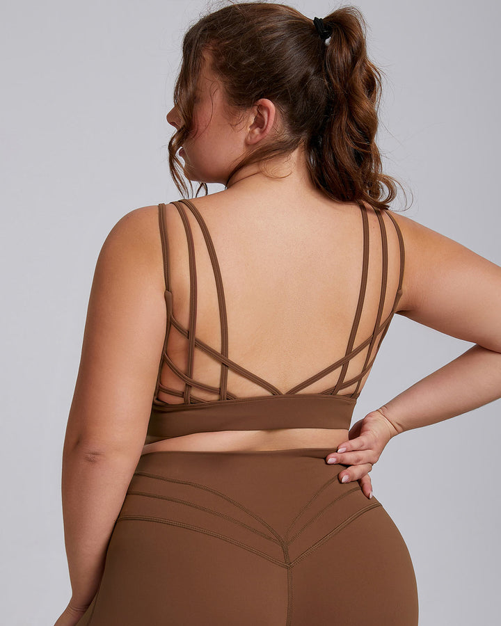 Viviana Plus Sports Bra - Brown
