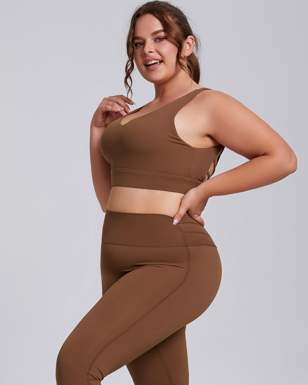 Viviana Plus Sports Bra - Brown