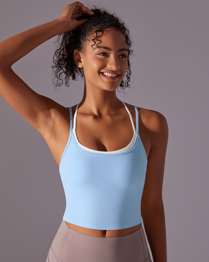 Yseult Crop Top - Blue