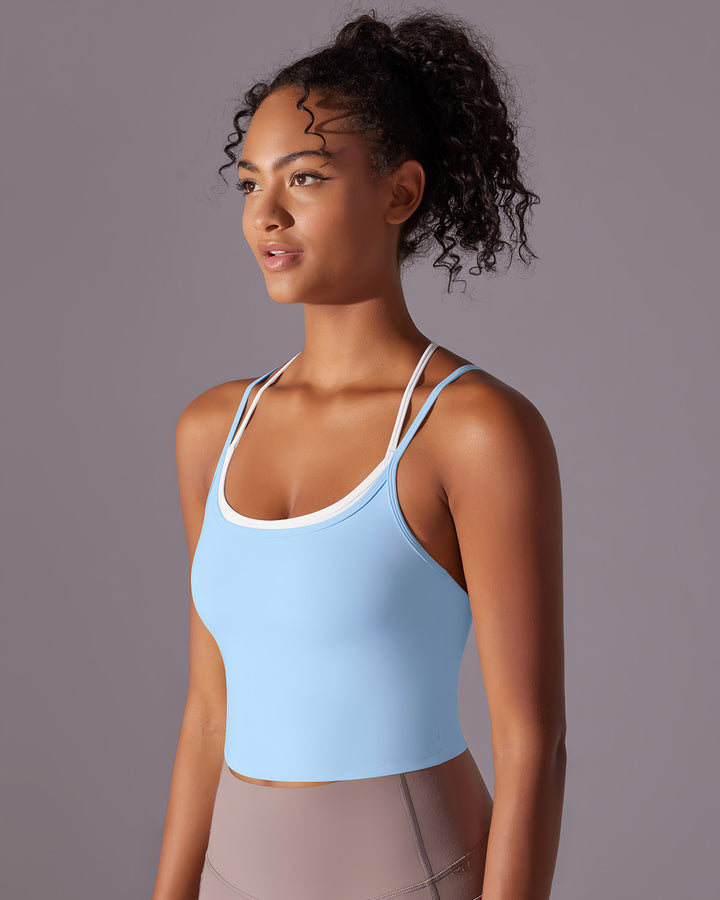Yseult Crop Top - Blue