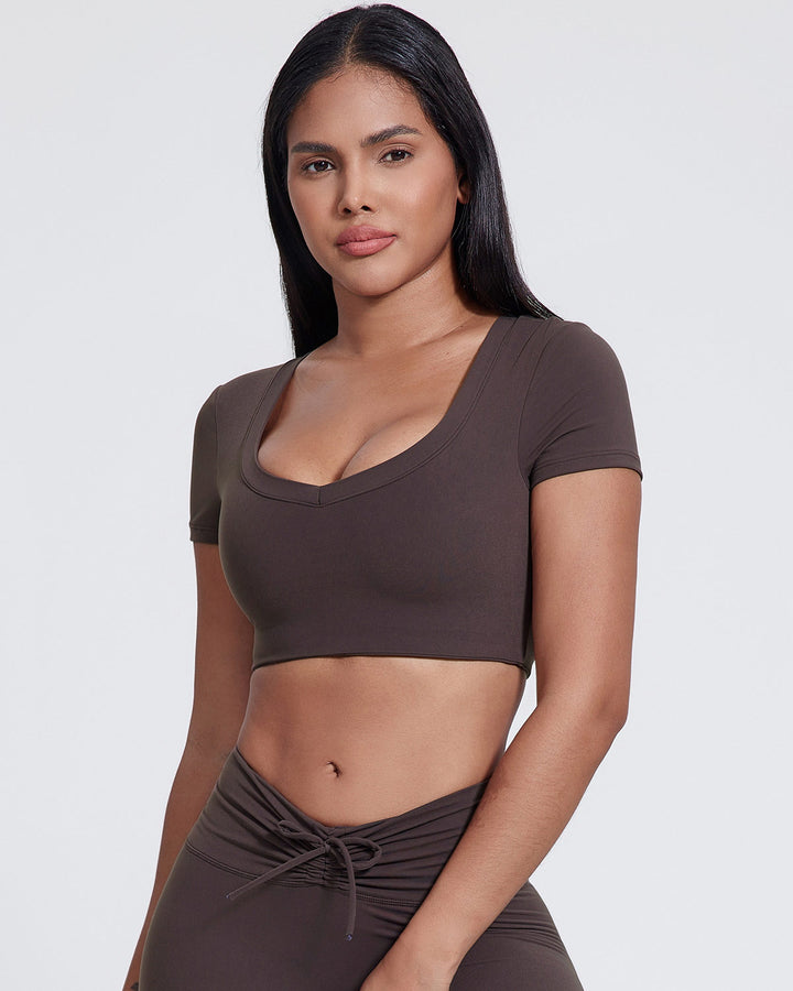 Yvaine Crop Top - Brown