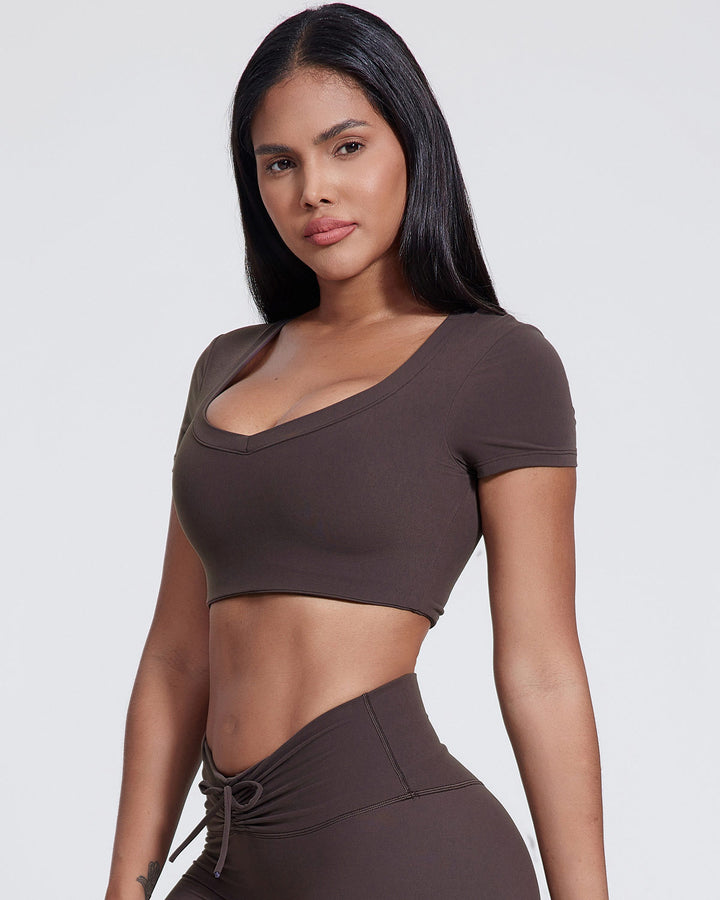 Yvaine Crop Top - Brown