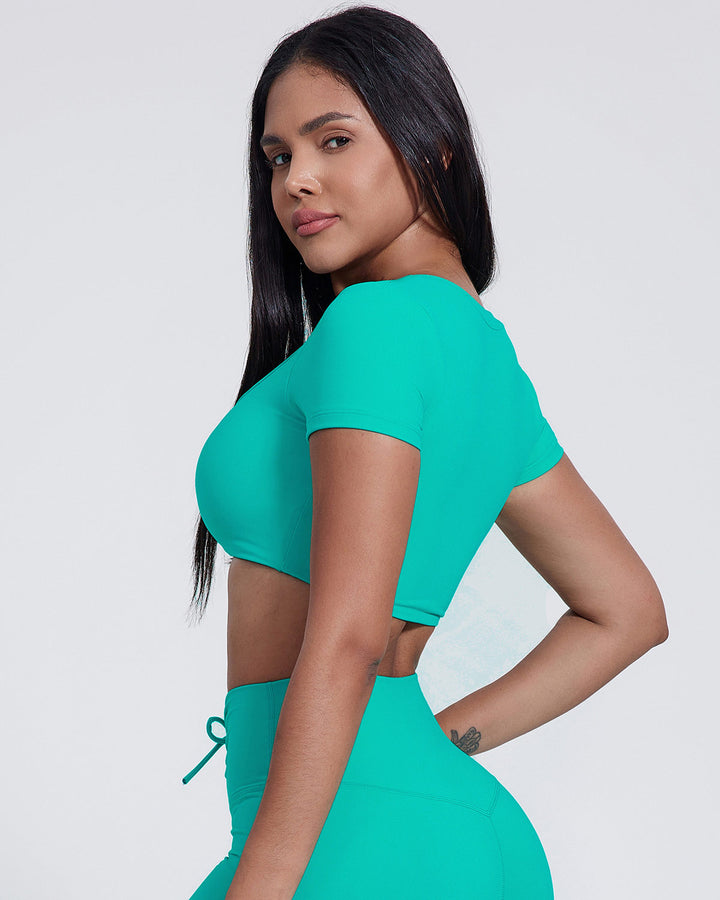 Yvaine Crop Top - Teal