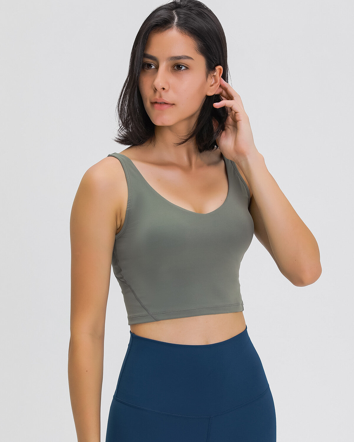 Zelda Crop Top - Moss Green