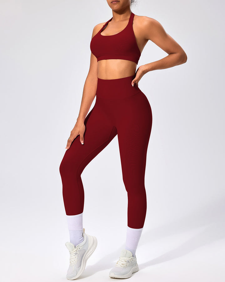 Zenobia Seamless Leggings - Crimson