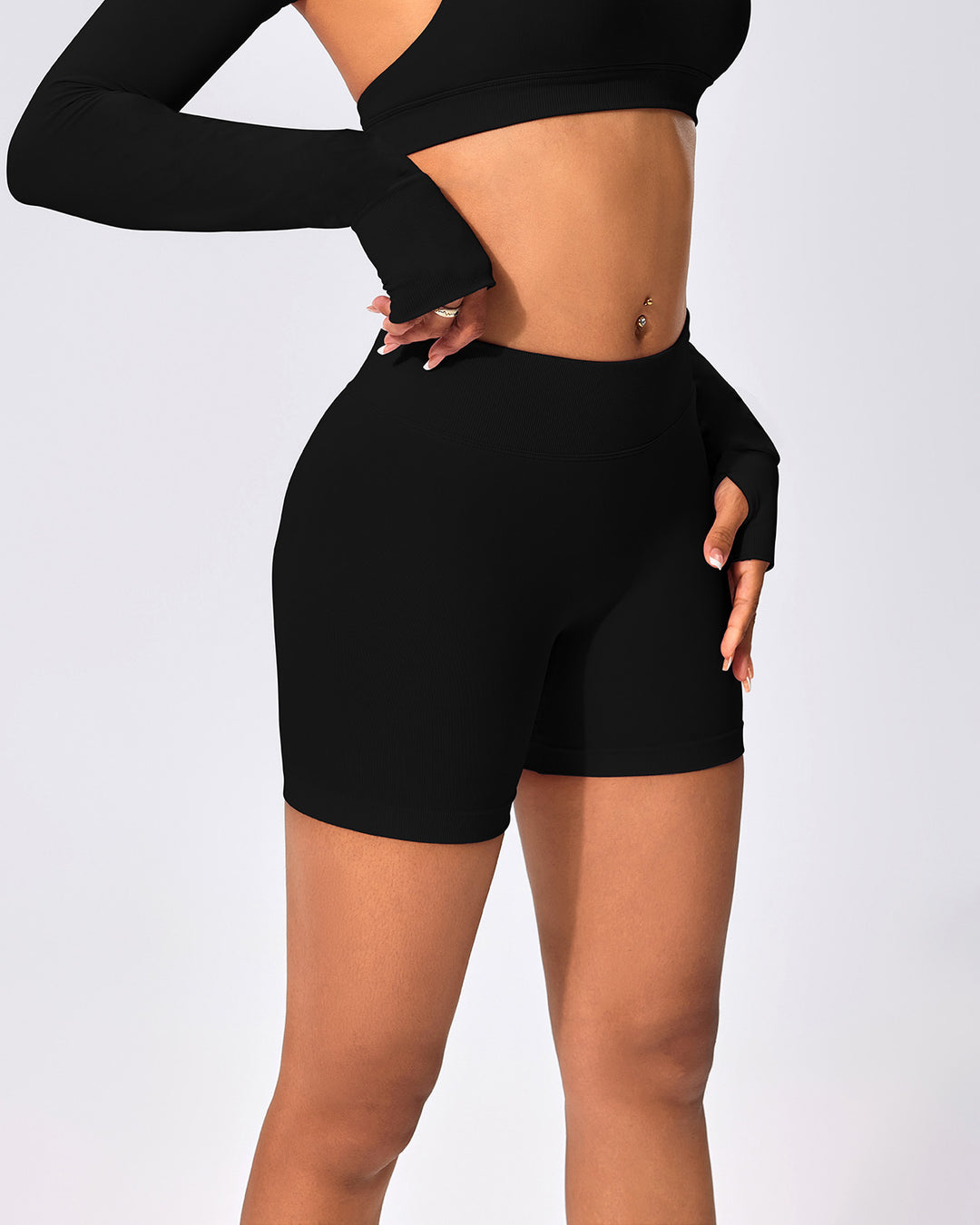Zenobia Seamless Shorts - Black