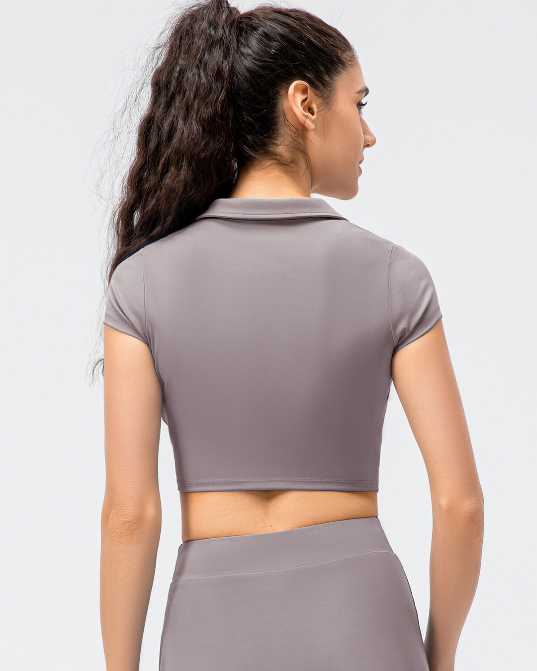 Adalyn Crop Top - Purple Grey