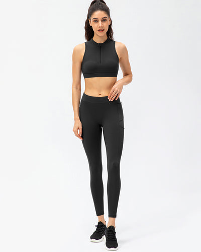 Athena Seamless Pocket Leggings - Black