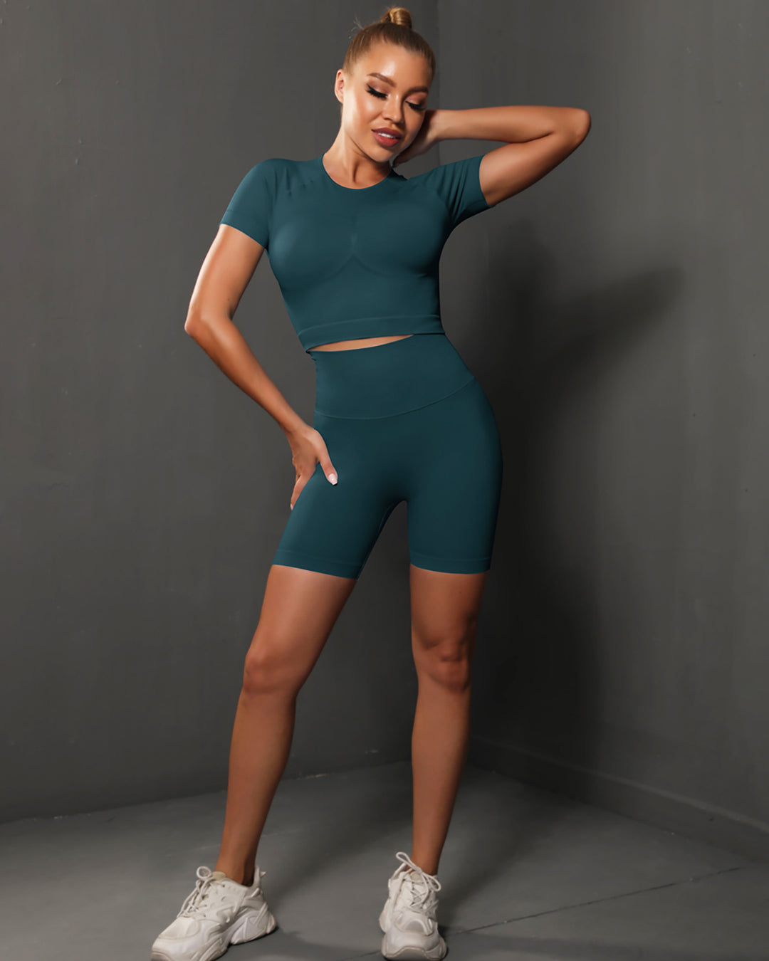 Ella Crop Top - Gable Green