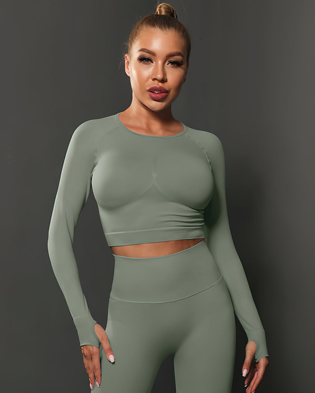 Ella Long Sleeve - Camo Green