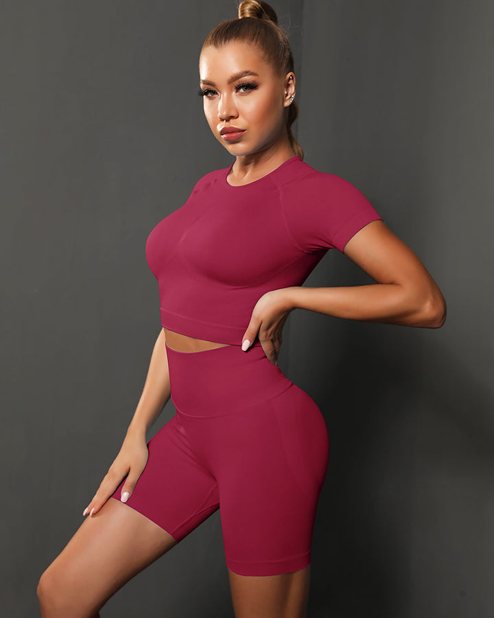 Ella Seamless Shorts - Red