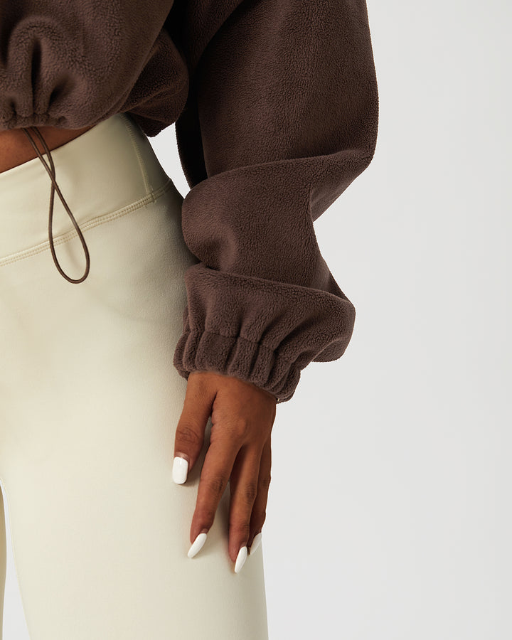 Ellie Crop Pullover - Brown