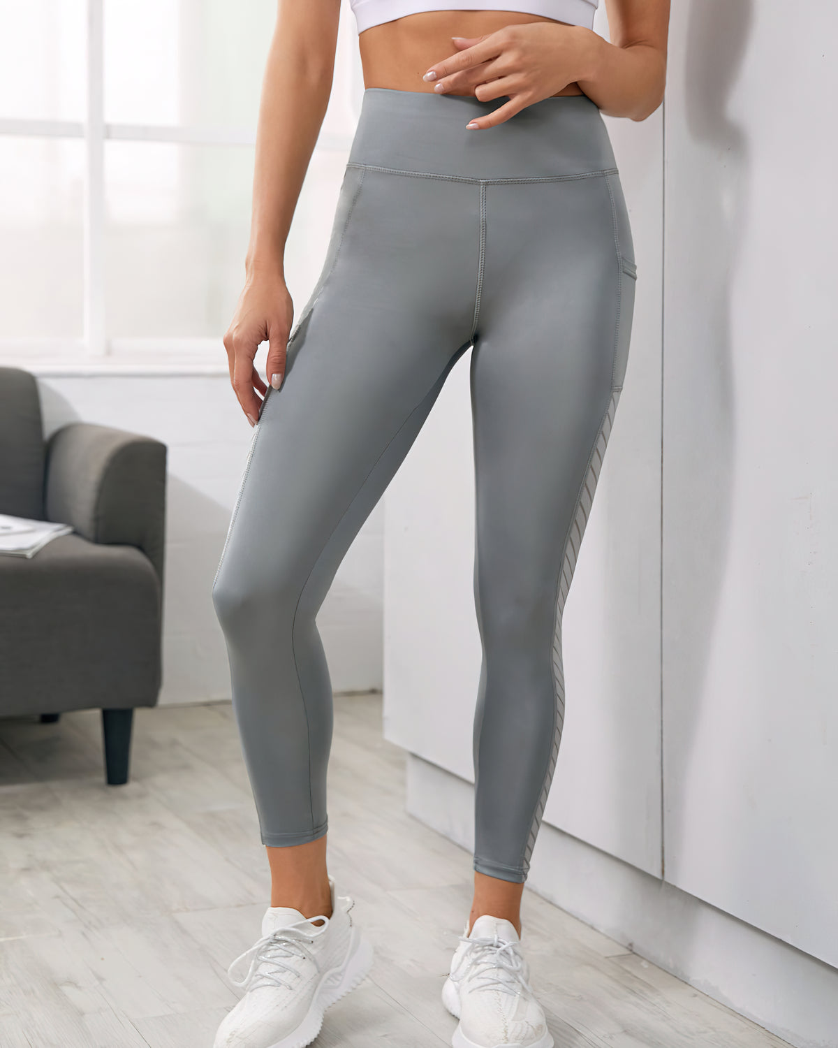 Evelyn Pocket Leggings - Grey