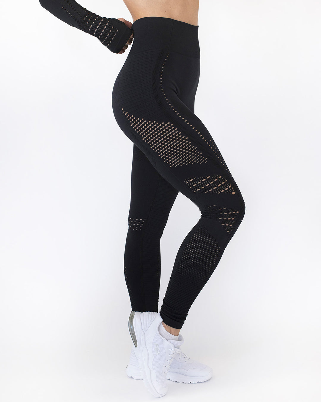 Ladies Legging Gymshark Cotton Seamless Leggings Black Gracey