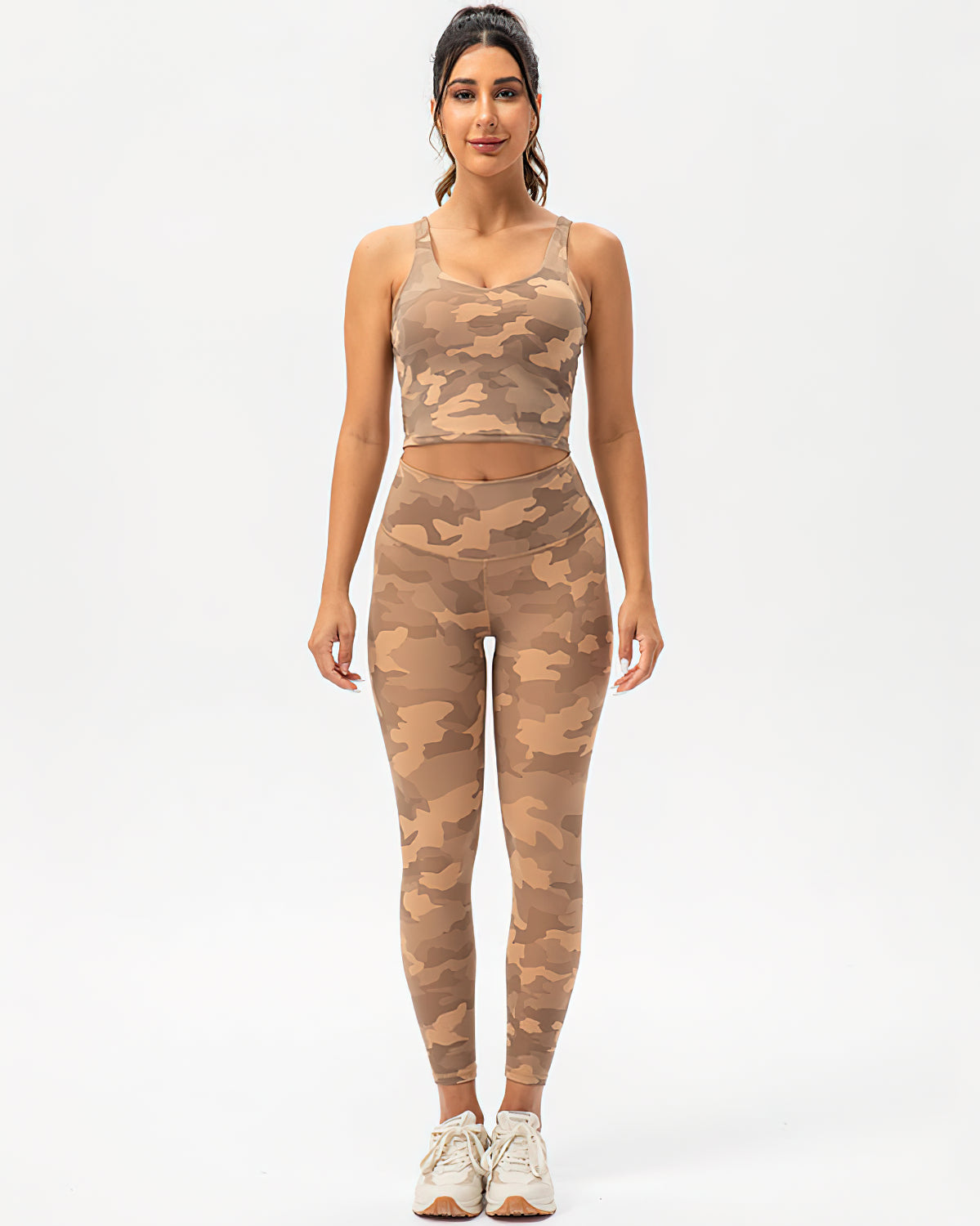 Harper Camo Sports Bra - Teak