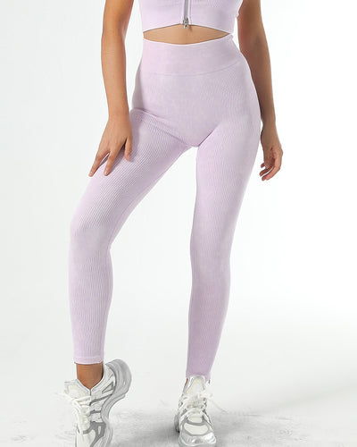 Isabella Seamless Scrunch Leggings - Light Purple