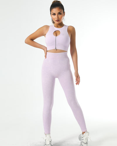 Isabella Seamless Scrunch Leggings - Light Purple