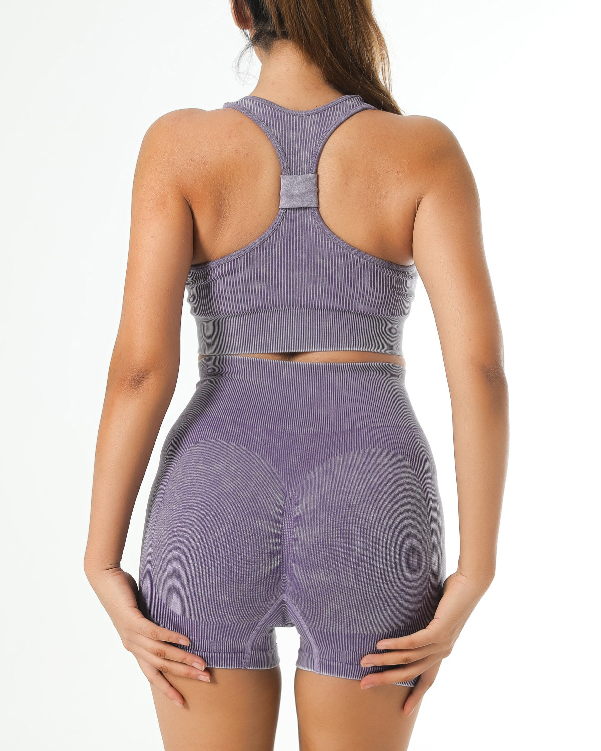 Isabella Seamless Scrunch Shorts - Purple