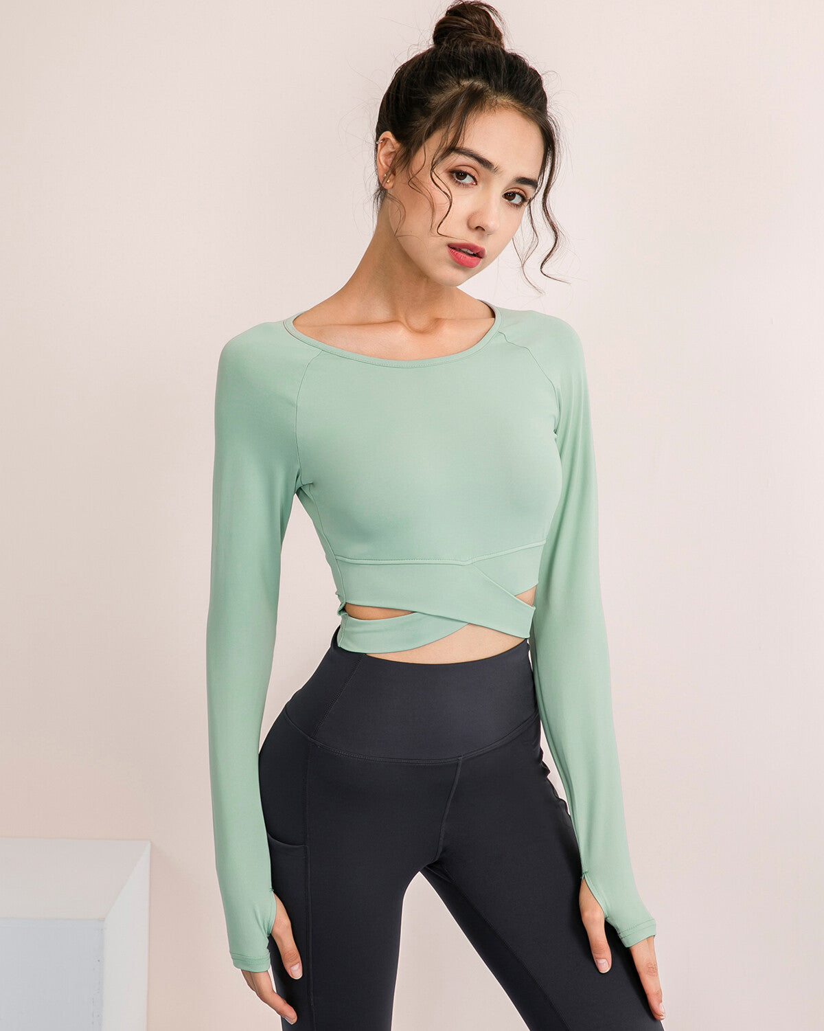 Jade Long Sleeve - Green – Amelia Activewear