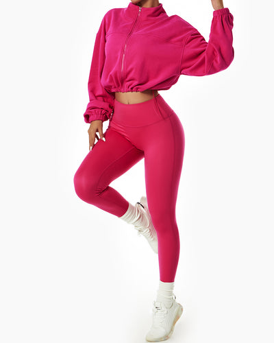 Leah Crop Jacket - Pink