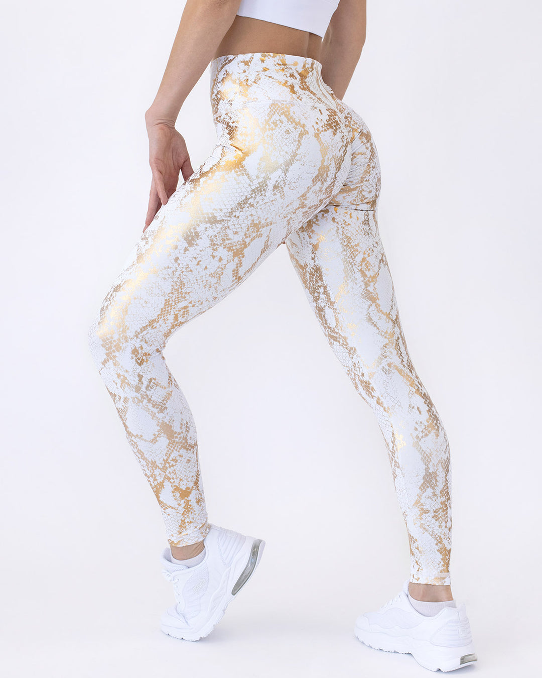 Gold workout leggings best sale