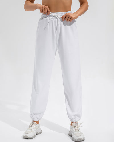 Sophie Relaxed Fit Joggers - White