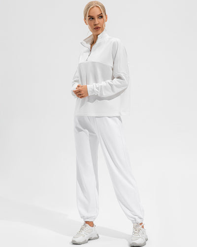 Sophie Relaxed Fit Jogger - White